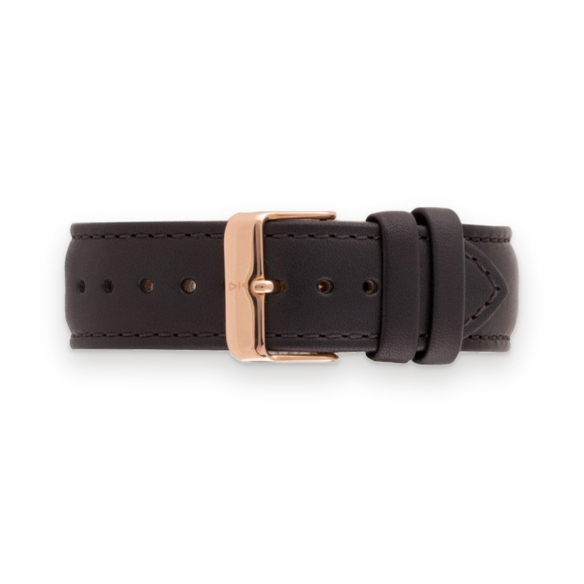 Freebody GS Series black leather strap, rose gold buckle