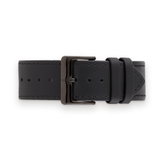 Freebody KR Series black leather watch strap