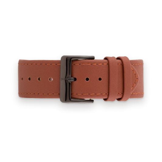 Freebody KR Series tan leather strap, black buckle